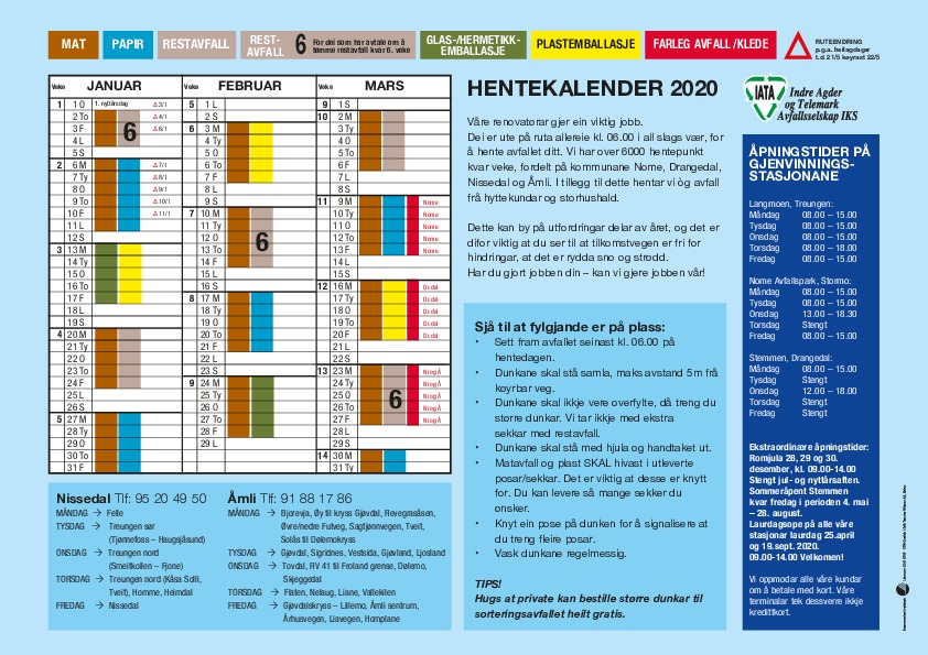 Hentekalender iata